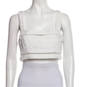 Zimmerman borderie bandeau top in off white size L